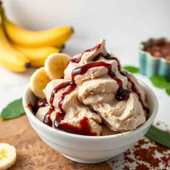 Healthy Chocolate Banana Nice Cream (4-Ingredient, No-Churn)